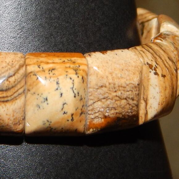Natural Earth Harmony Picture Jasper Bracelet - Picture 8 of 12